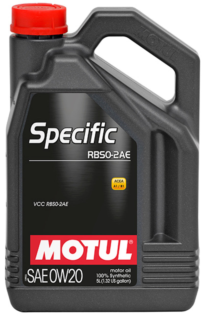 Motul  5L Oem Synthetic Engine Oil Acea A1/B1 Specific Rbs0-2Ae 0W20 - Case Of 4