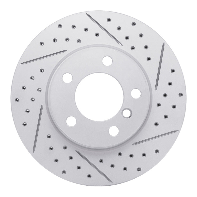 R1 Concepts 11-16 Mini Cooper Paceman Front Right Drilled & Slotted Geo-Carbon Rotor