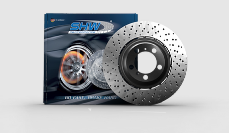 SHW Performance 06-08 BMW Z4 3.2L Left Rear Cross-Drilled Lightweight Brake Rotor (34212282303)