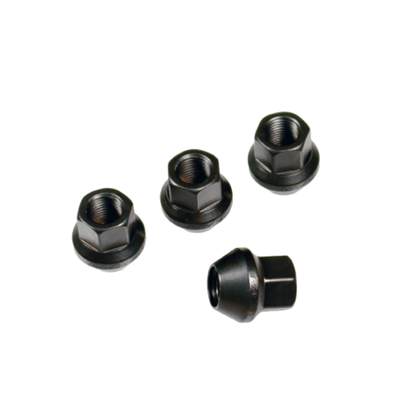 Rays Wheels 17 Hex Racing Nut L25 Short Type 12x1.25 - Black (4 Pieces)