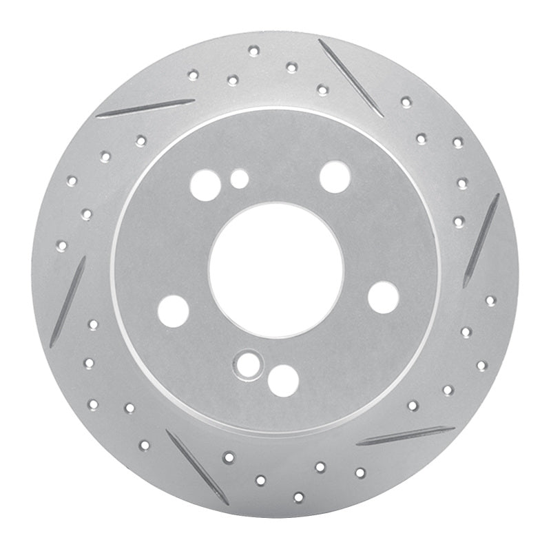 R1 Concepts 83-95 Mercedes-Benz 300E Rear Right Drilled & Slotted Geo-Carbon Rotor