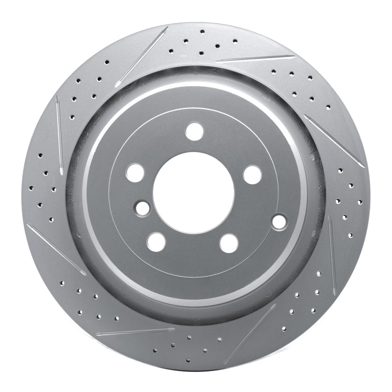 R1 Concepts 06-12 Land Rover Range Rover Rear Left Drilled & Slotted Geo-Carbon Rotor