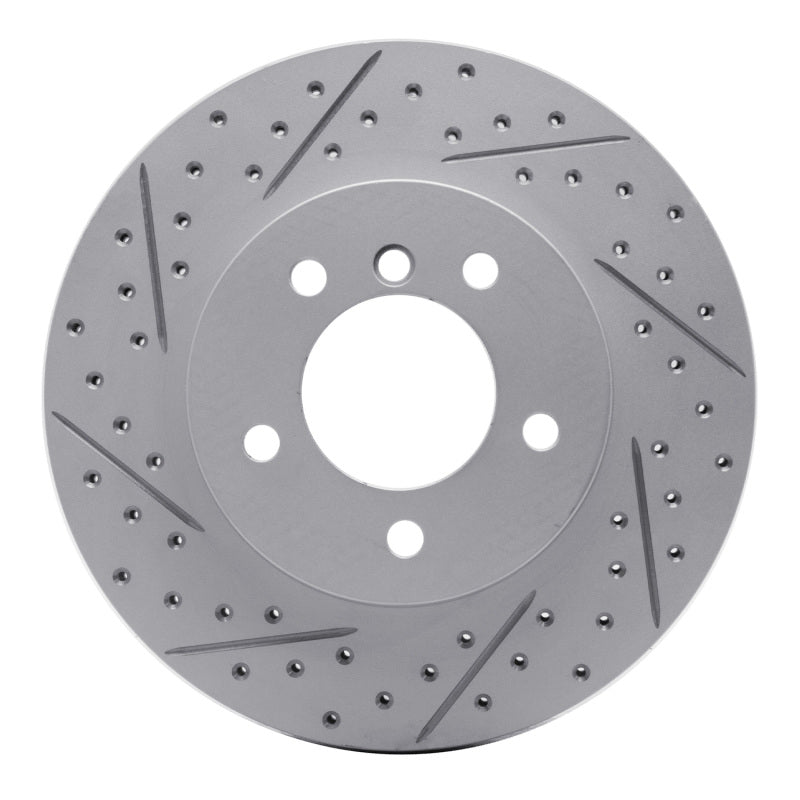R1 Concepts 99-08 BMW Z4 Front Left Drilled & Slotted Geo-Carbon Rotor
