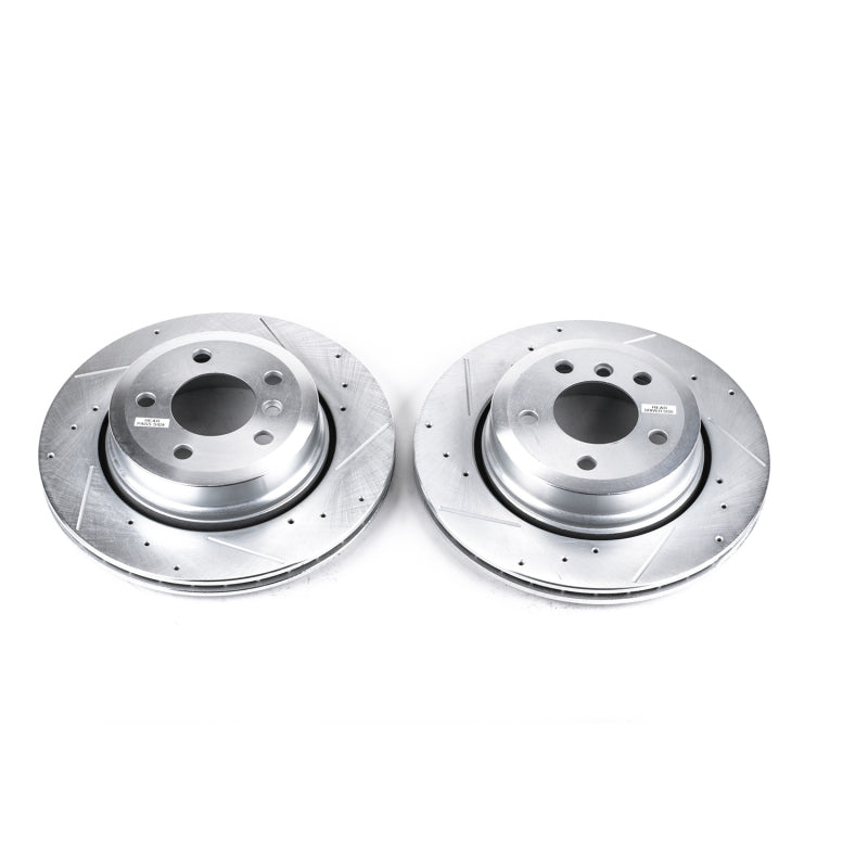 PowerStop 04-10 BMW X3 Rear Evolution Drilled & Slotted Rotors - Pair