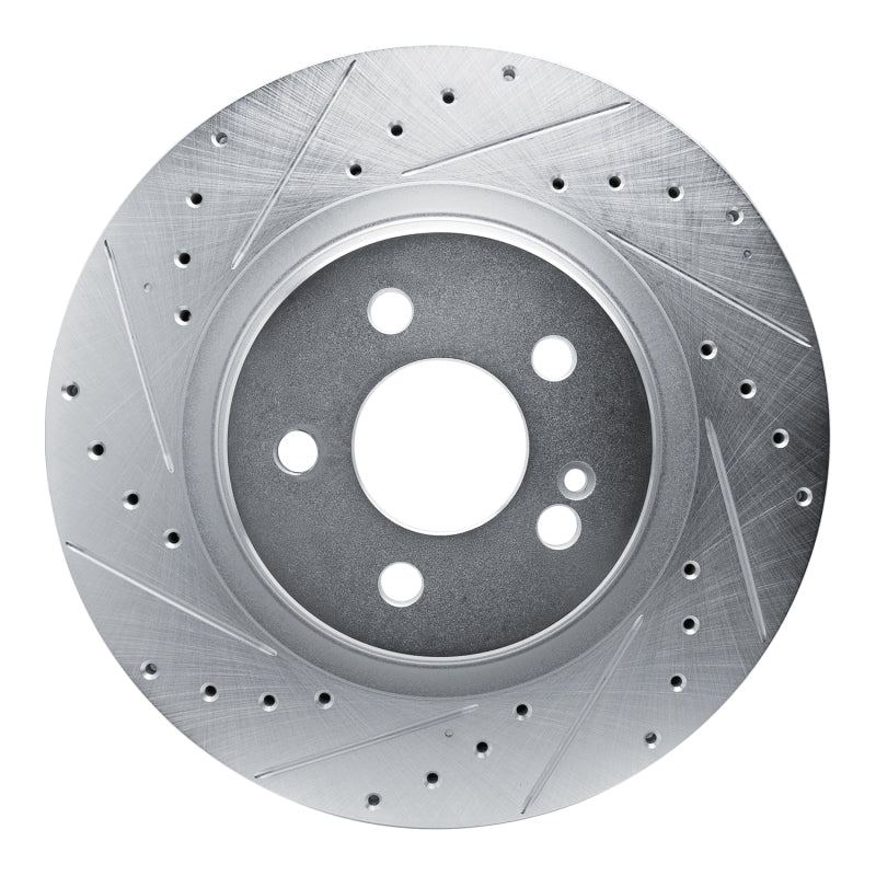 R1 Concepts 20-26 Mercedes-Benz GLS450 Rear Left Drilled & Slotted Silver Brake Rotor