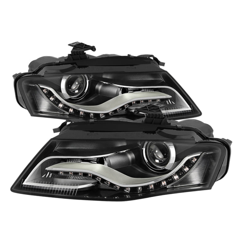 SPYDER Xtune Audi A4 09-11 Projector Headlights OE Style Halogen Model Only Black PRO-JH-AA409-NA-BK