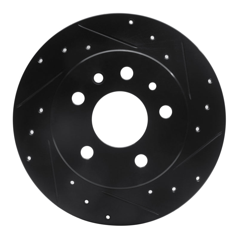 R1 Concepts 61-91 Mercedes-Benz 220 Rear Right Drilled & Slotted Black Brake Rotor