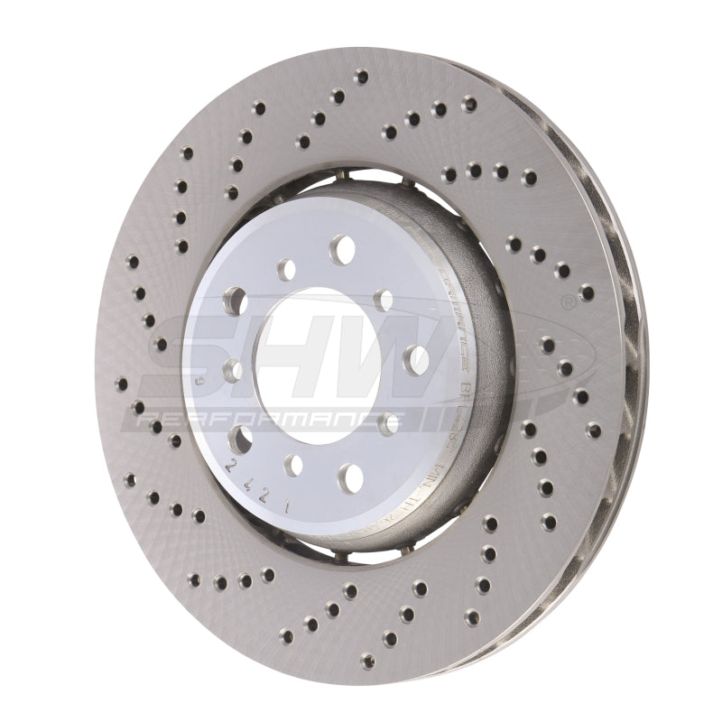 SHW Performance 01-06 BMW M3 3.2L Left Front Drilled Lightweight Brake Rotor (European Model) (34112282801)