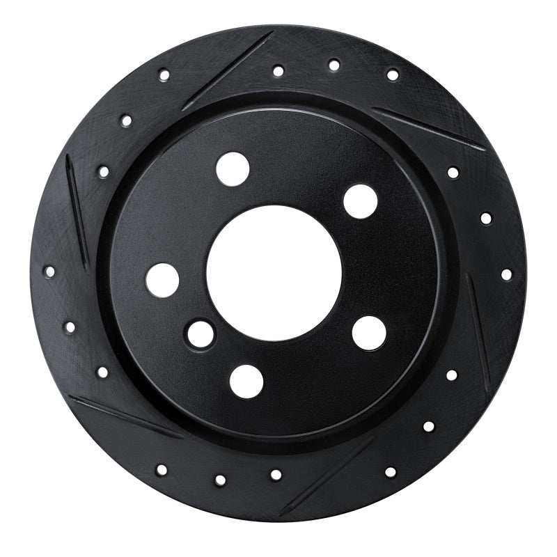 R1 Concepts 14-24 Mini Cooper (Excl Clubman) Rear Left Drilled & Slotted Black Brake Rotor