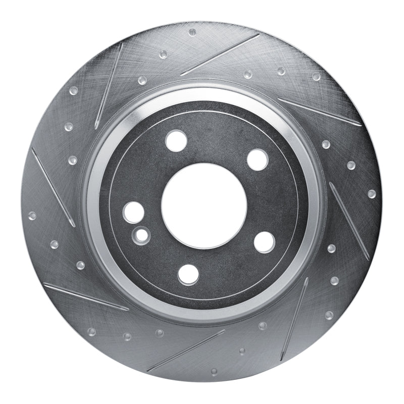 R1 Concepts 20-25 Mercedes-Benz GLE350 Rear Left Drilled & Slotted Silver Brake Rotor