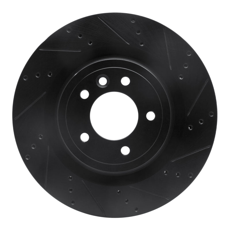 R1 Concepts 14-24 Land Rover Range Rover Sport Rear Right Drilled & Slotted Black Brake Rotor