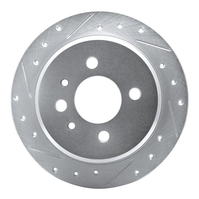 R1 Concepts 84-91 BMW 325IS Rear Left Drilled & Slotted Silver Brake Rotor