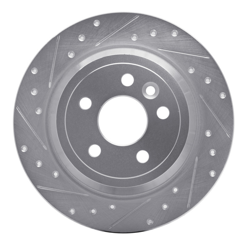 R1 Concepts 13-15 Land Rover LR2 Rear Left Drilled & Slotted Silver Brake Rotor