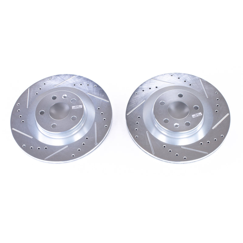 PowerStop 16-18 Volvo S90 Rear Evolution Drilled & Slotted Rotors - Pair