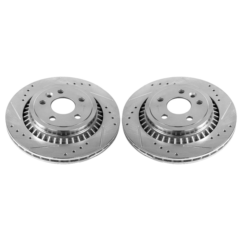 PowerStop 10-17 Volvo XC60 Rear Evolution Drilled & Slotted Rotors - Pair