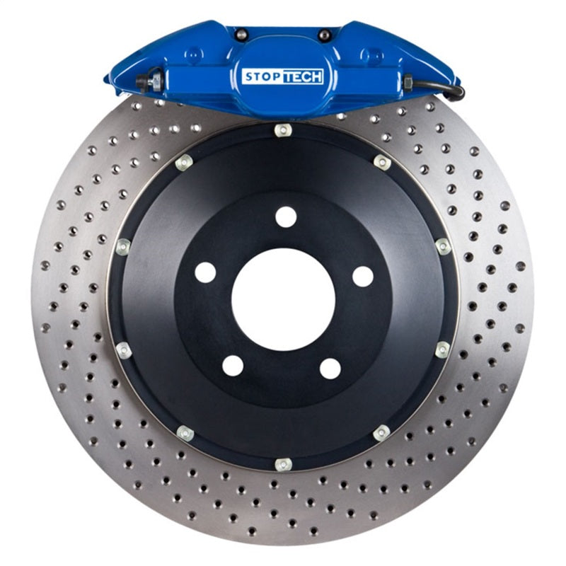 StopTech BBK 01-07 BMW M3 Rear Blue ST-22 Calipers Drilled 345x28 Rotors Pads and SS Lines