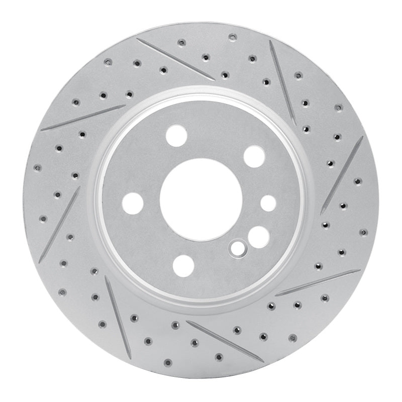 R1 Concepts 92-99 Mercedes-Benz 500Sec Rear Right Drilled & Slotted Geo-Carbon Rotor