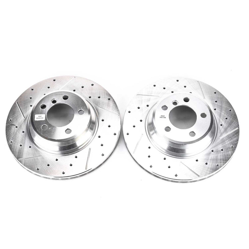 PowerStop 02-05 BMW 745i Front Evolution Drilled & Slotted Rotors - Pair