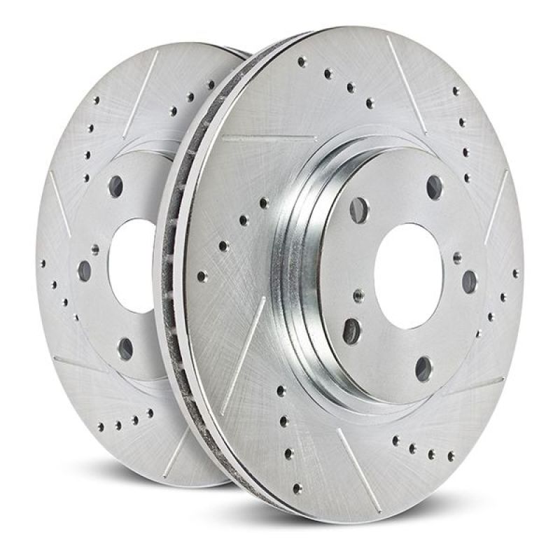 PowerStop 19 Mercedes-Benz Sprinter 4500 Rear Drilled & Slotted Rotor (Pair)