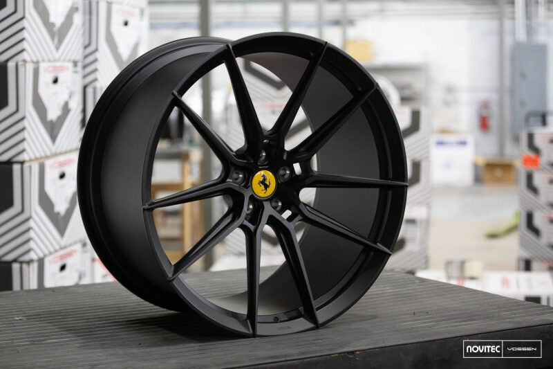 Vossen x Novitec NF9 22x12.5 - 5x114.3 BP - ET46 - Satin Black Ferrari 812 Superfast/GTS Rear Wheel