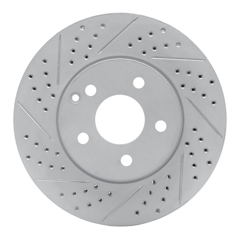 R1 Concepts 03-09 Mercedes-Benz E320 Front Left Drilled & Slotted Geo-Carbon Rotor