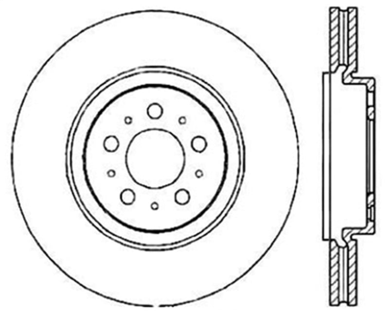 StopTech 04-07 Volvo S60 / 04 -07 Volvo S70 Cyro Sport Slotted Rear Right Rotor