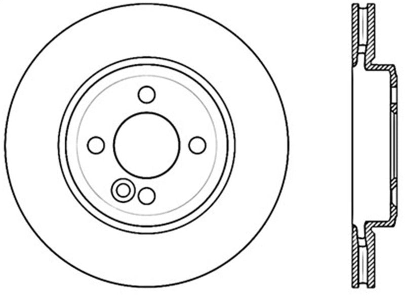 StopTech 07-16 Mini Cooper Cryo Slotted & Drilled Front Left Rotor