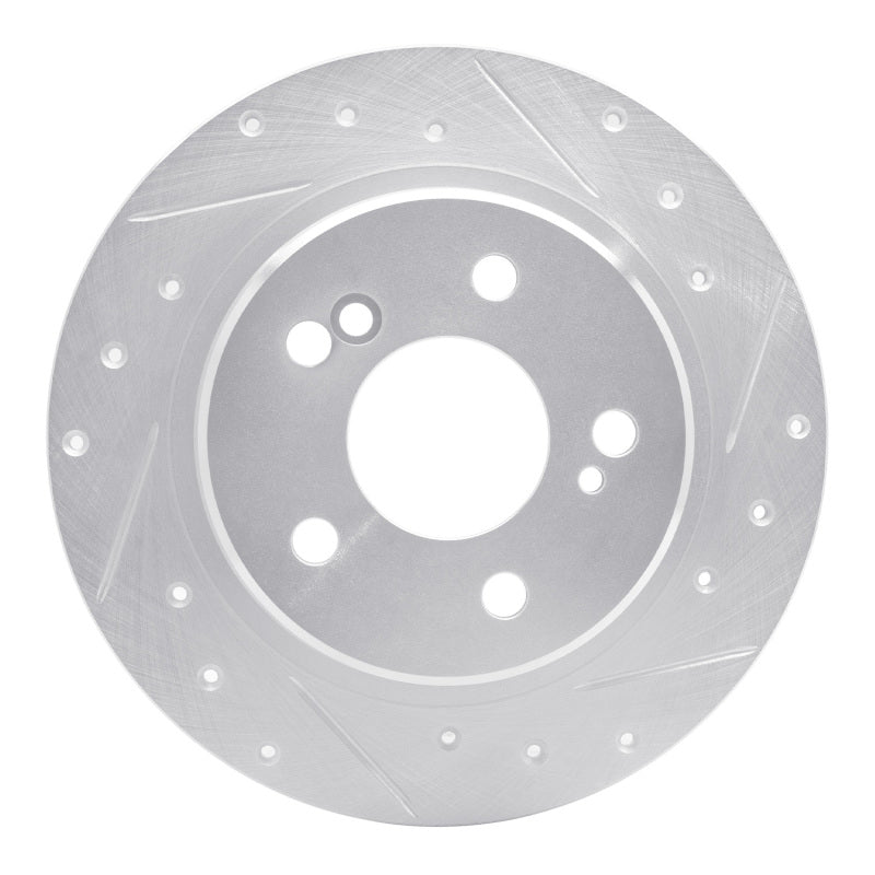 R1 Concepts 90-95 Mercedes-Benz SL500 Rear Right Drilled & Slotted Silver Brake Rotor