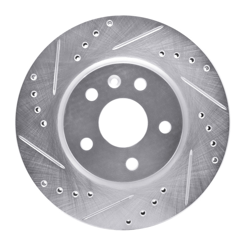 R1 Concepts 79-85 Volkswagen Type 2 Front Left Drilled & Slotted Silver Brake Rotor