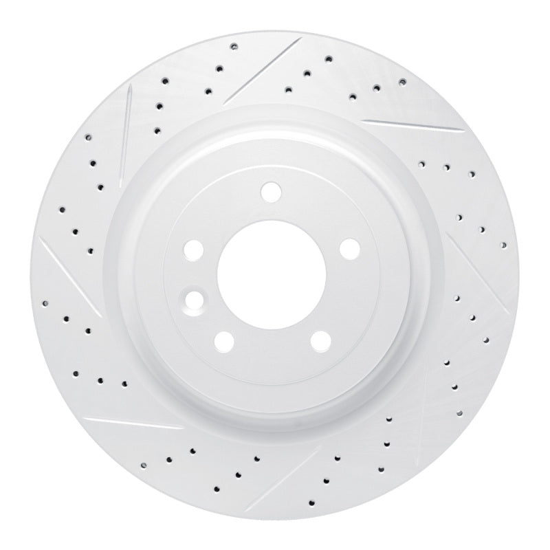 R1 Concepts 13-25 Land Rover Defender 110 Rear Left Drilled & Slotted Geo-Carbon Rotor