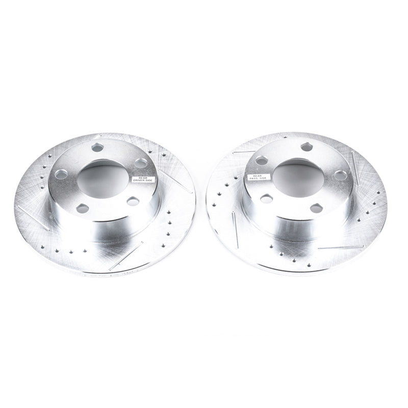PowerStop 98-01 Audi A6 Quattro Rear Evolution Drilled & Slotted Rotors - Pair