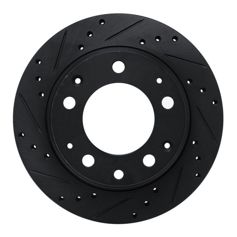 R1 Concepts 69-83 Porsche 911 Rear Left Drilled & Slotted Black Brake Rotor