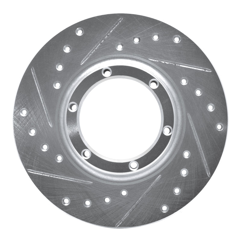 R1 Concepts 71-83 Renault Lecar Front Left Rear Left Drilled & Slotted Silver Brake Rotor