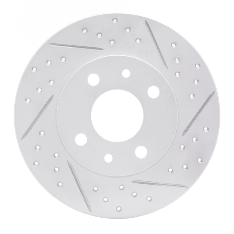 R1 Concepts 09-19 Fiat 500 (USA/Canada) Rear Right Drilled & Slotted Geo-Carbon Rotor