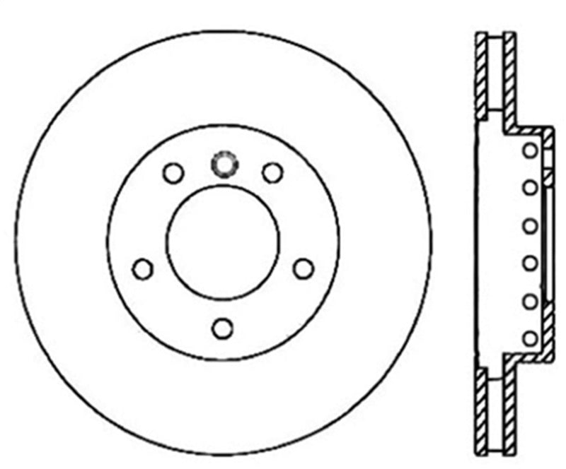 StopTech 08-10 BMW 535i / 06-10 BMW 550i Left Rear Slotted Sport Brake Cryo Rotor