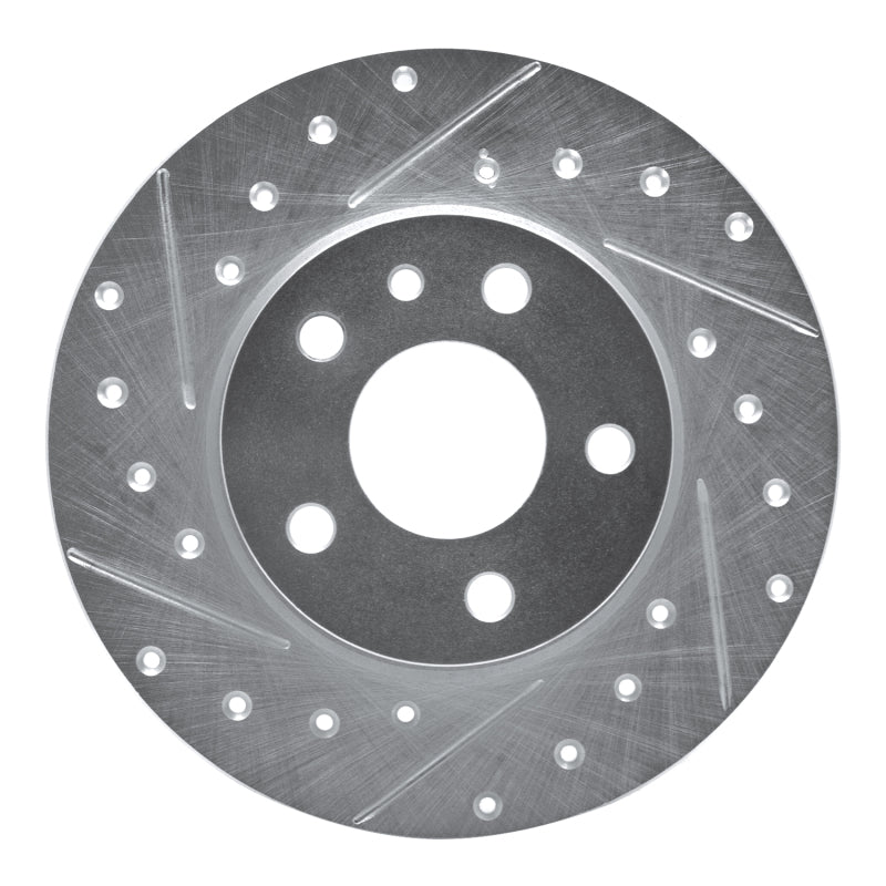 R1 Concepts 91-95 Alfa Romeo 164 Rear Left Drilled & Slotted Silver Brake Rotor