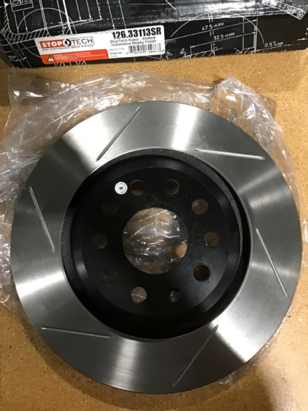 STOPTECH Rear Rotors Slotted 310x22 - Right Rotor - Scratch & Dent Parts