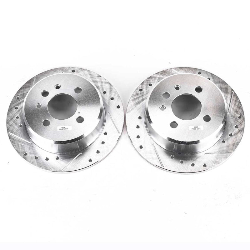 PowerStop 1991 BMW 318i Rear Evolution Drilled & Slotted Rotors - Pair