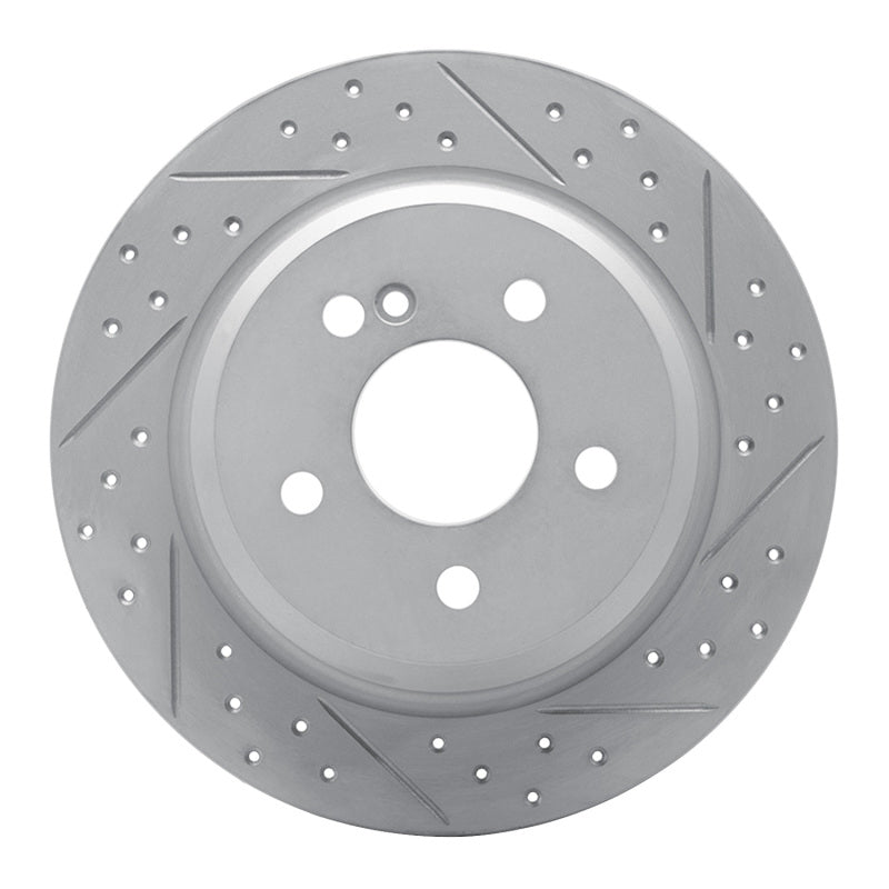 R1 Concepts 03-16 Mercedes-Benz E500 Rear Right Drilled & Slotted Geo-Carbon Rotor