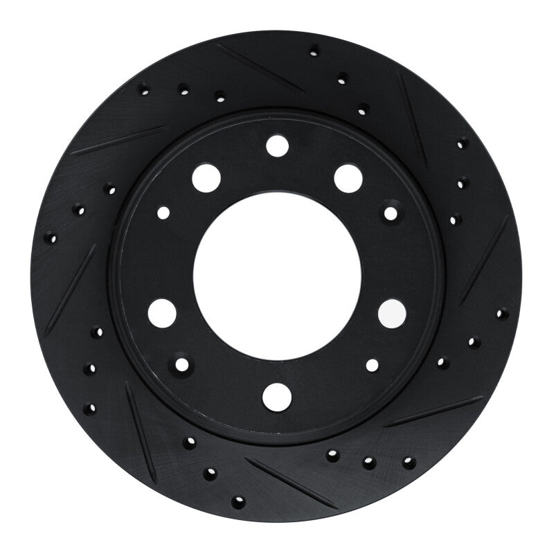 R1 Concepts 69-83 Porsche 911 Rear Right Drilled & Slotted Black Brake Rotor