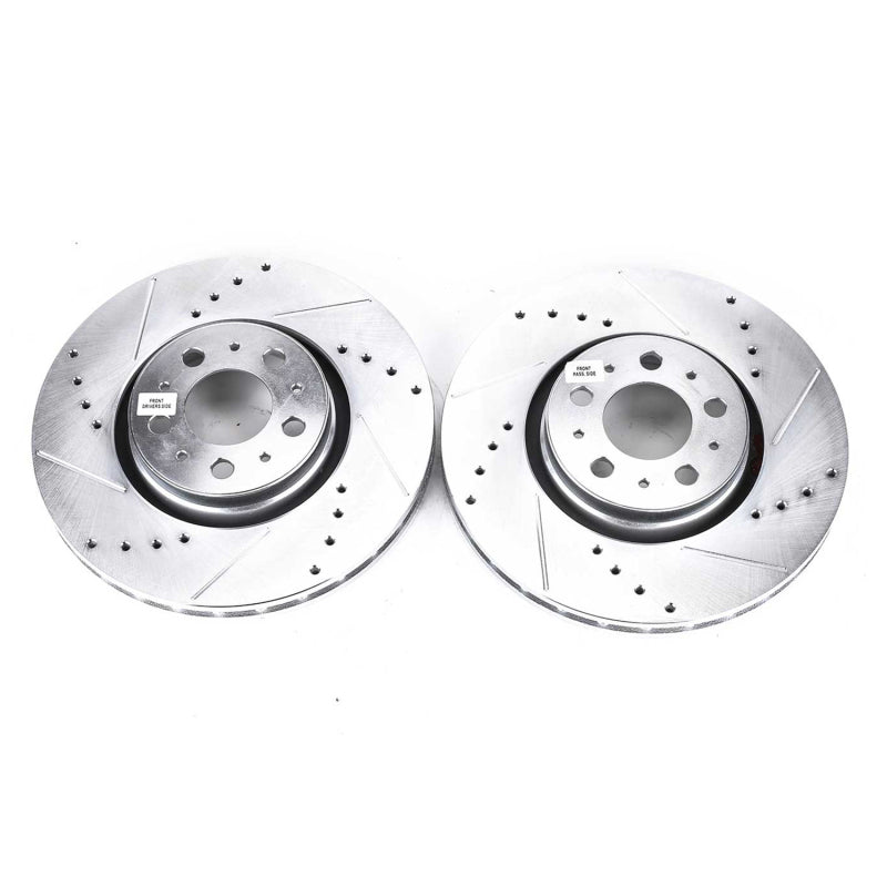 PowerStop 08-09 Volvo S60 Front Evolution Drilled & Slotted Rotors - Pair