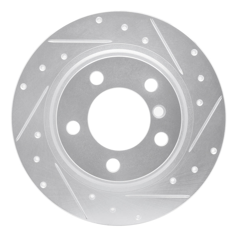 R1 Concepts 15-26 BMW 228I xDrive Gran Coupe Front Right Drilled & Slotted Silver Brake Rotor