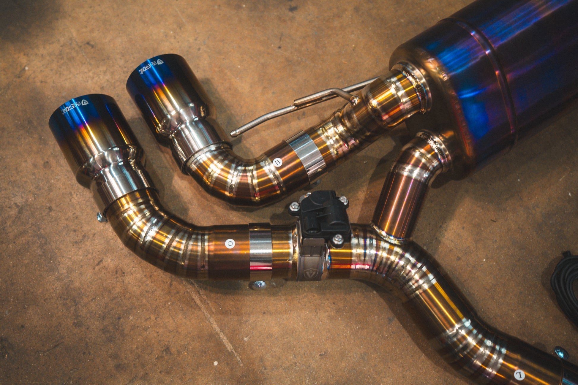 Valvetronic Designs - BMW F90 M5 Valved Sport Exhaust System Gold + Purple Burnt Titanium