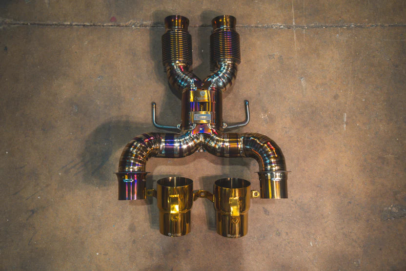 Valvetronic Designs - Maclaren Artura 3.0L, F1 Catback Exhaust, Grade 5 Titanium Titanium 3.5 Inch Outlet Tips