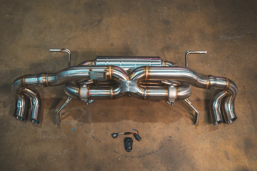 Valvetronic Designs - Lamborghini LP 570-4 Superleggera 5.2L Catback T304 Stainless Steel Reuses OEM TIPS