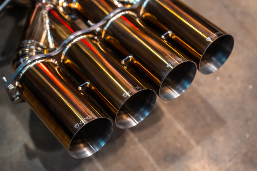 Valvetronic Designs - Maclaren 765LT 4.0L, F1 Catback Exhaust, Grade 5 Titanium Titanium 3.5 Inch Outlet Tips