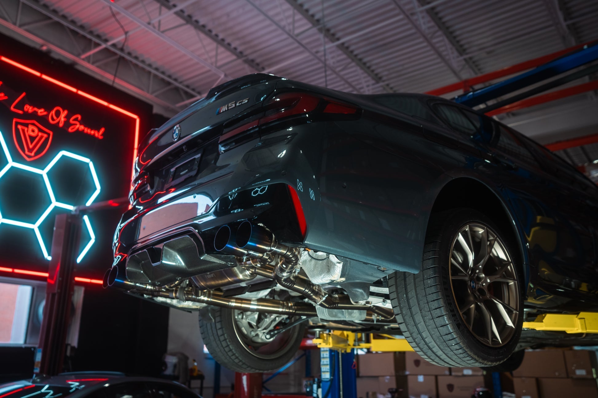 Valvetronic Designs - BMW F90 M5 Valved Sport Exhaust System Gold + Purple Burnt Titanium