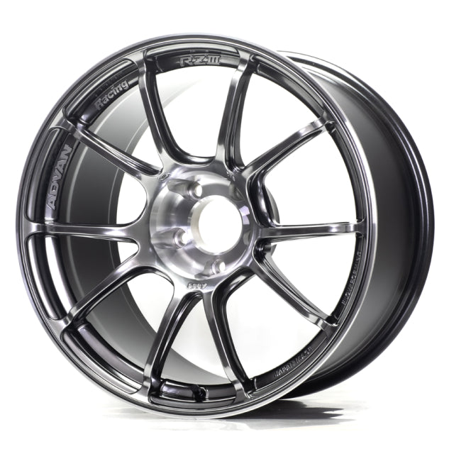 Advan RZIII 18x7.5 / +47 Offset / 5x114.3 BC / 73mm Bore / Hyper Platinum Black & Diamond Cut