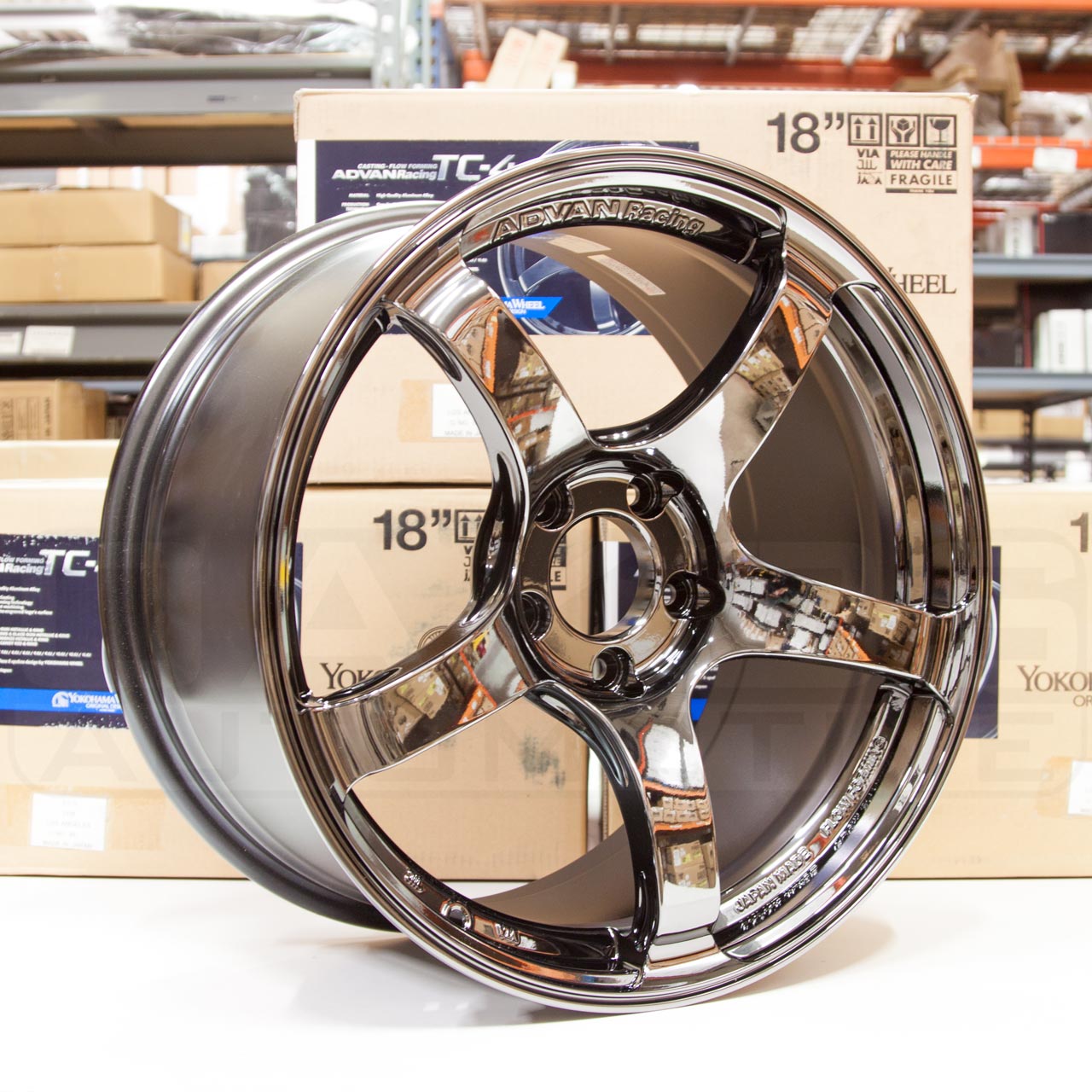 Advan TC4 18x9.5 / +38 Offset / 5x120 / 72.5mm Bore / Black Chrome