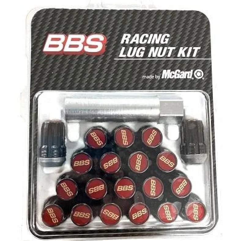 BBS McGard Lug Nut Set 12x1.25 Red/Black